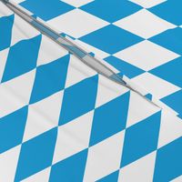 Oktoberfest Bavarian Blue and White Medium Diagonal Diamond Pattern