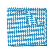 Oktoberfest Bavarian Blue and White Medium Diagonal Diamond Pattern