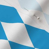 Oktoberfest Bavarian Blue and White Medium Diagonal Diamond Pattern