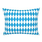 Oktoberfest Bavarian Blue and White Medium Diagonal Diamond Pattern