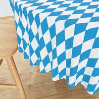 Oktoberfest Bavarian Blue and White Medium Diagonal Diamond Pattern