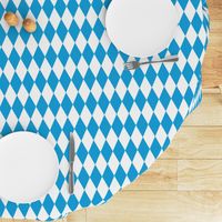 Oktoberfest Bavarian Blue and White Medium Diagonal Diamond Pattern