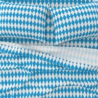 Oktoberfest Bavarian Blue and White Medium Diagonal Diamond Pattern