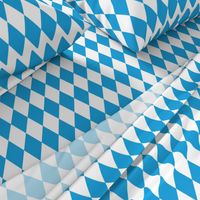 Oktoberfest Bavarian Blue and White Medium Diagonal Diamond Pattern