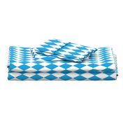 Oktoberfest Bavarian Blue and White Medium Diagonal Diamond Pattern