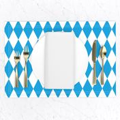 Oktoberfest Bavarian Blue and White Medium Diagonal Diamond Pattern