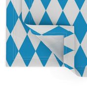 Oktoberfest Bavarian Blue and White Medium Diagonal Diamond Pattern