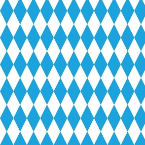 Oktoberfest Bavarian Blue and White Medium Diagonal Diamond Pattern