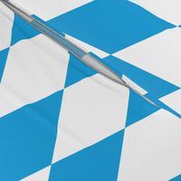 Oktoberfest Bavarian Blue and White Large Diagonal Diamond Pattern