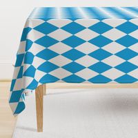 Oktoberfest Bavarian Blue and White Large Diagonal Diamond Pattern