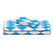 Oktoberfest Bavarian Blue and White Large Diagonal Diamond Pattern