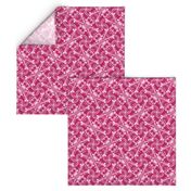 ★ SKULL PLAID ★ Pink - Large Scale / Collection : Pirates Tessellations - Skull and Crossbones Prints