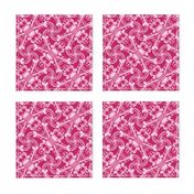 ★ SKULL PLAID ★ Pink - Large Scale / Collection : Pirates Tessellations - Skull and Crossbones Prints