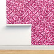 ★ SKULL PLAID ★ Pink - Large Scale / Collection : Pirates Tessellations - Skull and Crossbones Prints