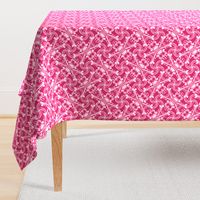 ★ SKULL PLAID ★ Pink - Large Scale / Collection : Pirates Tessellations - Skull and Crossbones Prints