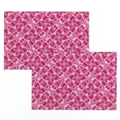 ★ SKULL PLAID ★ Pink - Large Scale / Collection : Pirates Tessellations - Skull and Crossbones Prints