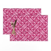 ★ SKULL PLAID ★ Pink - Large Scale / Collection : Pirates Tessellations - Skull and Crossbones Prints