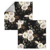 18" Autumn Harvest Flowers - Black