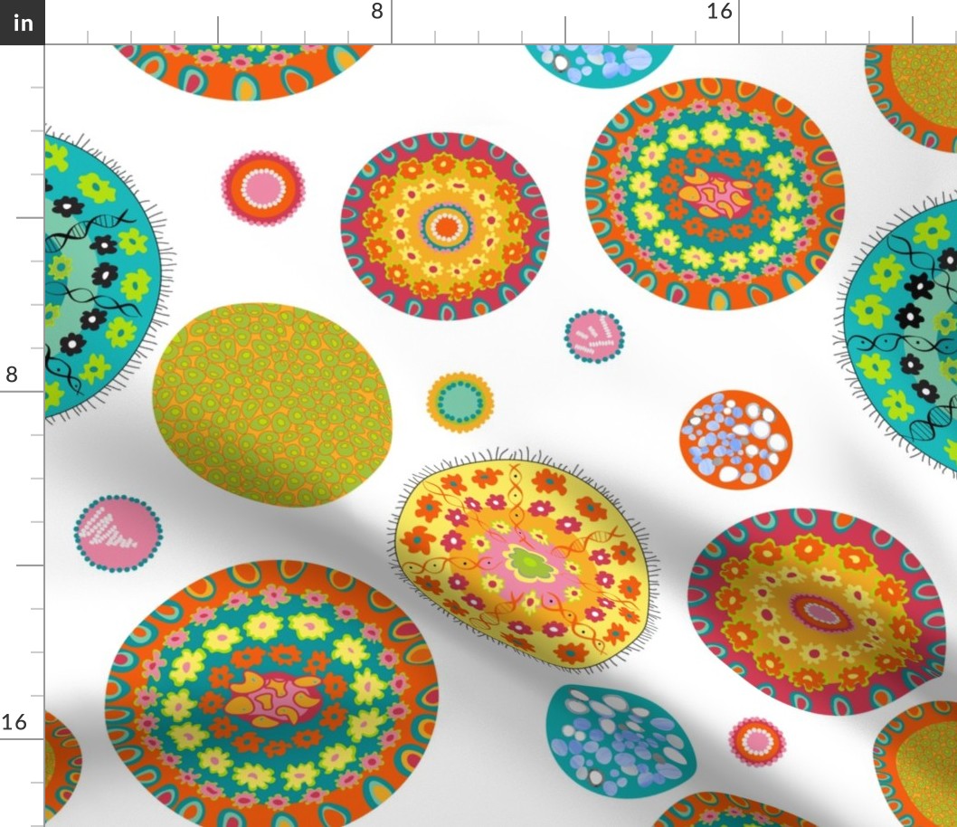 Petri Dish Microbiology Polka Dots