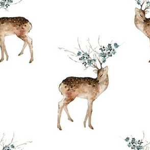 8" Woodland Fairytale Deer - White