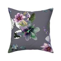 36" Woodland Fairytale Florals - Dark Lilac