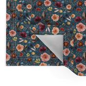 4" Boone Fall Florals - Blue