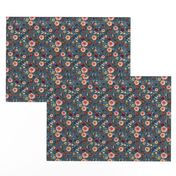 4" Boone Fall Florals - Blue