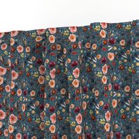 4" Boone Fall Florals - Blue