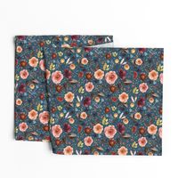 8" Boone Fall Florals - Blue