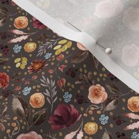 4" Boone Fall Florals - Brown