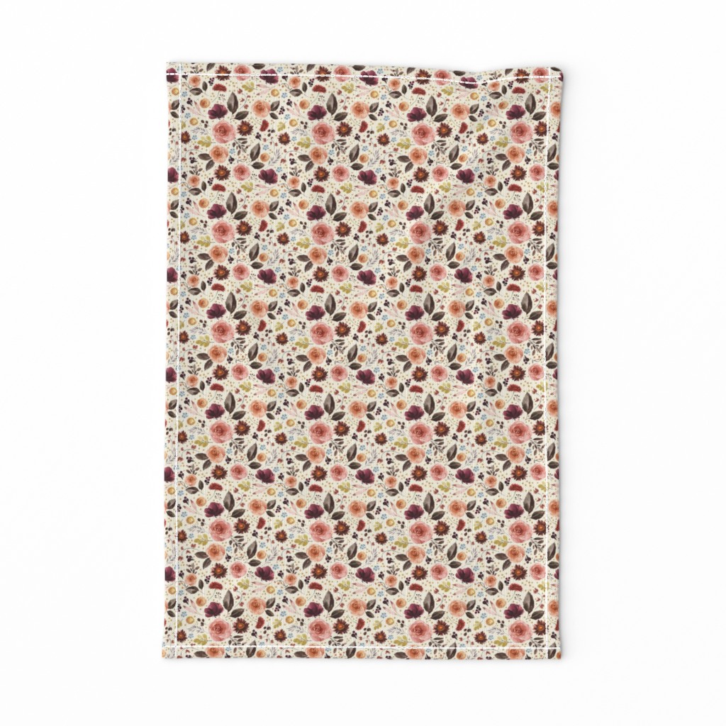 4" Boone Fall Florals - Ivory