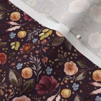 4" Boone Fall Florals - Deep Purple