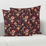 8" Boone Fall Florals - Deep Purple