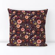 8" Boone Fall Florals - Deep Purple