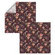 8" Boone Fall Florals - Deep Purple