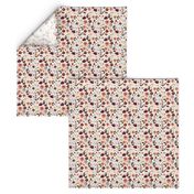 4" Boone Fall Florals - White