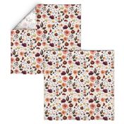 8" Boone Fall Florals - White