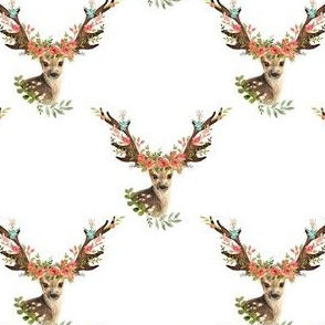 4" Woodland Dreams Deer - White