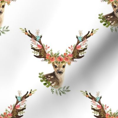 8" Woodland Dreams Deer - White