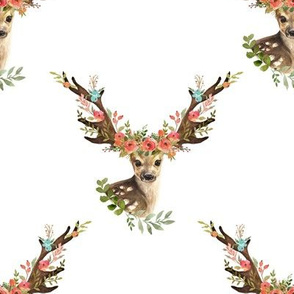 8" Woodland Dreams Deer - White