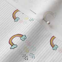 3" Smiling Rainbow - Grey Stripes