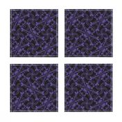 ★ SKULL PLAID ★ Black & Purple - Large Scale / Collection : Pirates Tessellations - Skull and Crossbones Prints