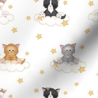 Cat Kitten Cloud Star Nursery