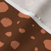 Painterly Dots in Terracotta Cognac