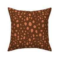 Painterly Dots in Terracotta Cognac