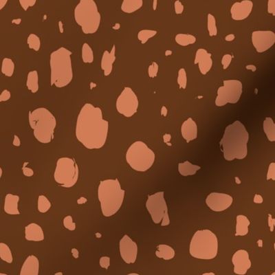 Painterly Dots in Terracotta Cognac