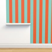 aqua/orange wide stripe