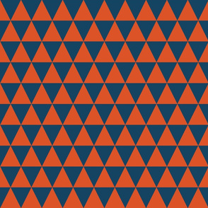 Blue and orange triangles. Geometric pattern.