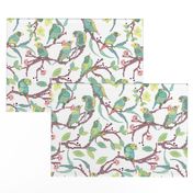 Forest Birds Cross Stitch daylight