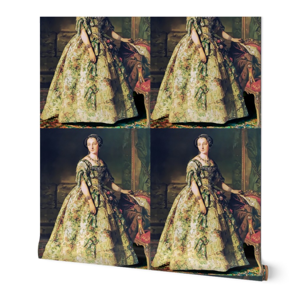 princesses green gowns ruffles hair buns baroque victorian beauty royal lace bows diamonds roses flowers ballgowns rococo portraits beautiful lady flowers floral jewelry woman elegant gothic lolita egl neoclassical  historical romantic 19th century 20th r